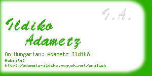 ildiko adametz business card